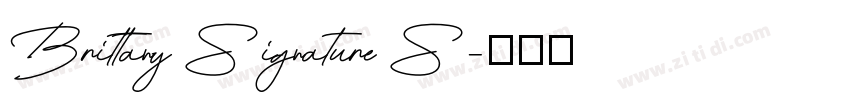 Brittany Signature S字体转换